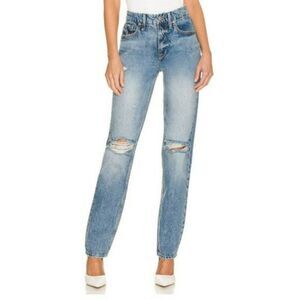 Good American Revolve Good 90s Icon High Rise Straight Leg Jean Medium Wash 26
